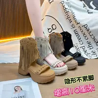 IG/IG现货增高10CM2025秋季新款轻奢爆款休闲风百搭凉鞋女鞋6355