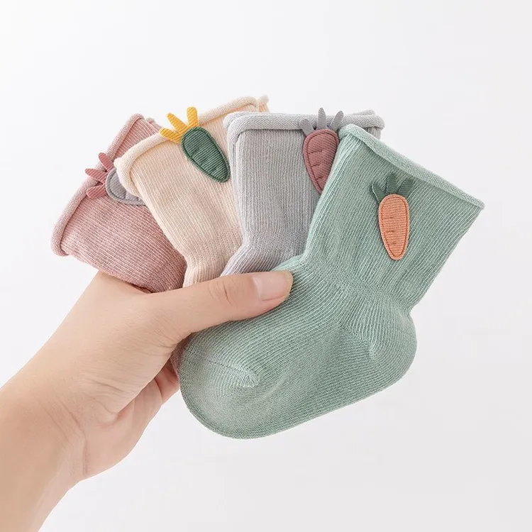 <秋冬特价>婴儿袜子春秋款棉新生男女宝宝初生儿0一3月松口不勒腿