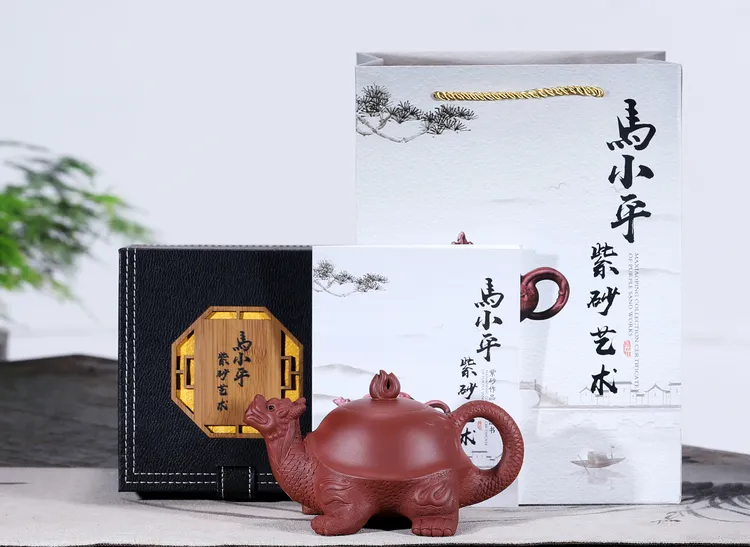 宜兴紫砂原矿朱泥红泥陶瓷功夫龙龟壶名家手工家用茶壶茶宠紫砂壶