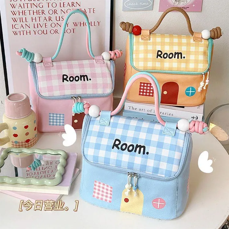 可爱芝士化妆包大容量分区手提便携护肤品防水洗漱包旅行收纳包女