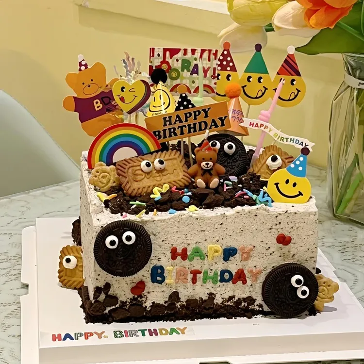 进口动物淡奶油奥利奥蛋糕海盐生日蛋糕抖音团购附近同城免费配送