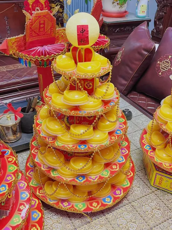 潮汕中秋旺仔塔果冻塔家用摆件diy