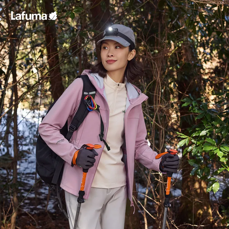 LAFUMA户外25秋冬CORDURA软壳夹克女防泼水内里抓绒外套LFJA5CF60