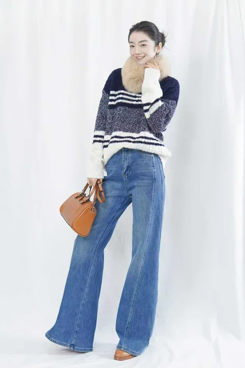 CHUN·「冬日恋岛1OO羊毛拼色针织」气质时尚休闲宽松显瘦秋冬休闲复