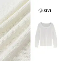 熙薇【温柔出圈】2025春季新款天丝亚麻高端蕾丝针织毛衣H1669