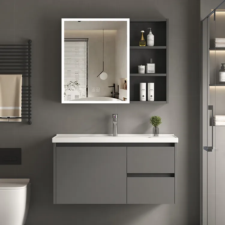 卫浴柜浴室柜组合陶瓷一体盆家用卫生间洗脸盆柜洗手间洗漱台抽屉