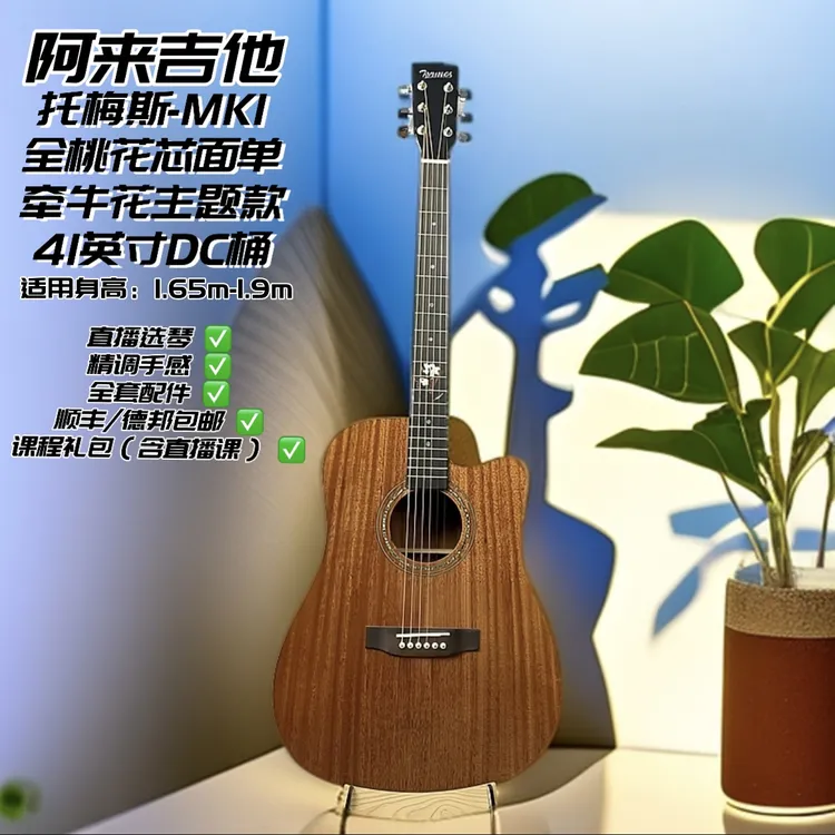 Tormes|托梅斯-MK1复古推荐初学全桃花芯民谣吉他推荐吉他电箱
