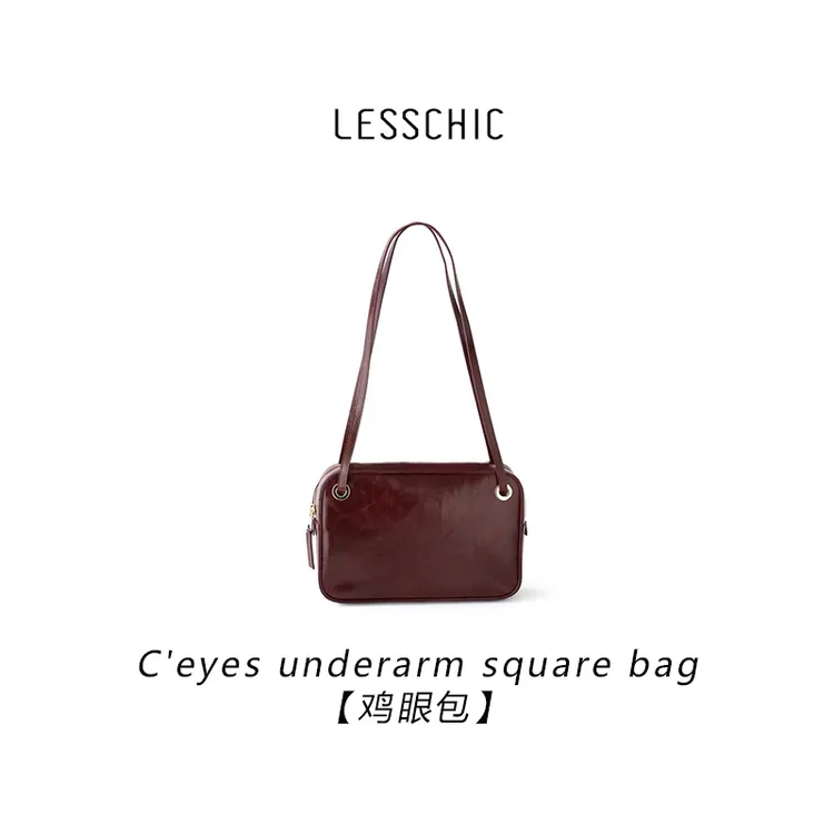 LESSCHIC【鸡眼包】DeM腋下方包秋冬包包