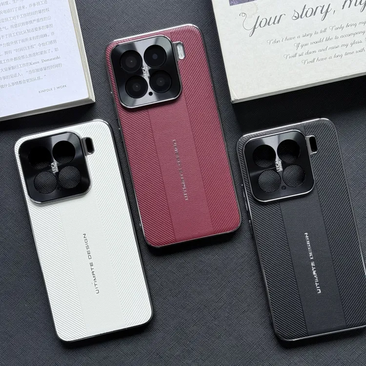 适用小米15PRO手机壳非凡素皮15电镀创新防摔14pro商务超薄保护套