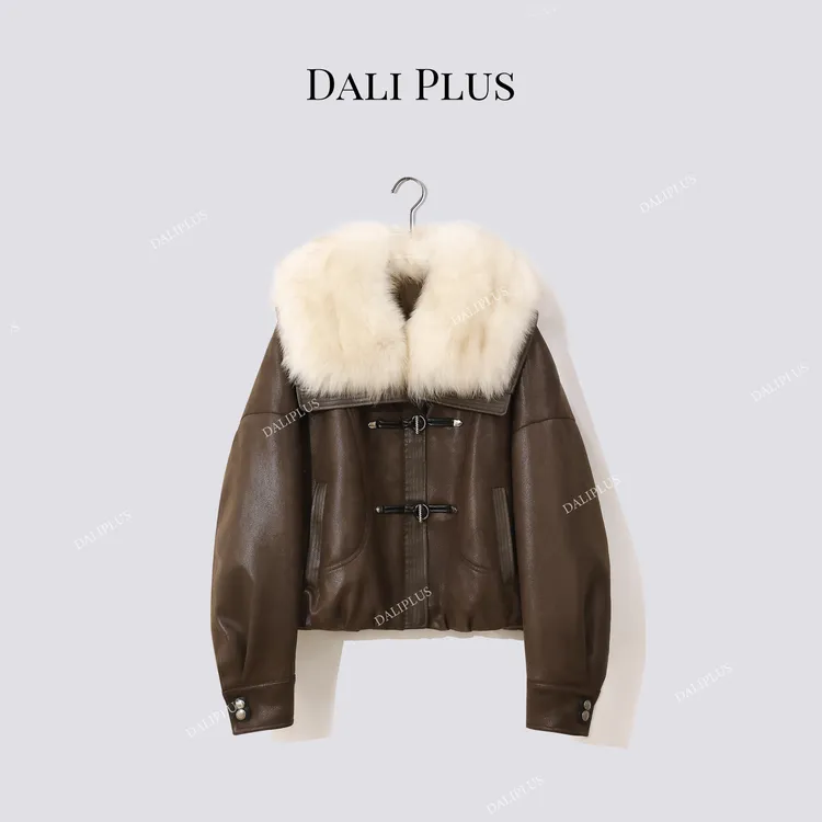 DALI PLUS“芬兰狐狸毛皮鹅绒服”保暖派克服羽绒服-D5CH5142