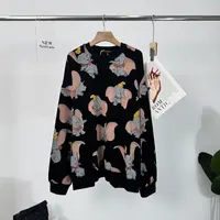 C302提花圆领撞色小飞象常规长款连衣裙秋季春季卫衣