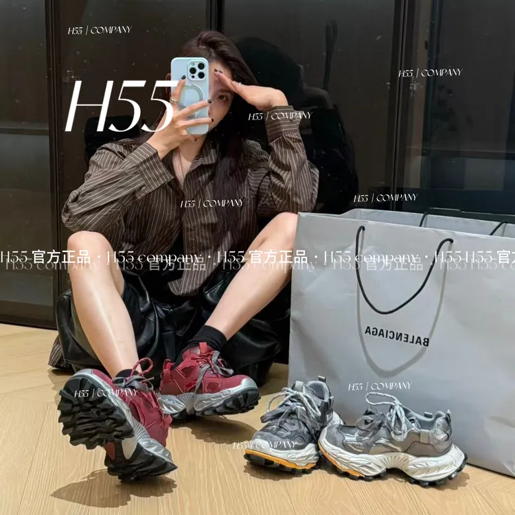 H55-潮末世飞舟｜机甲风做旧擦色重工老爹鞋6cm58-2876-RD