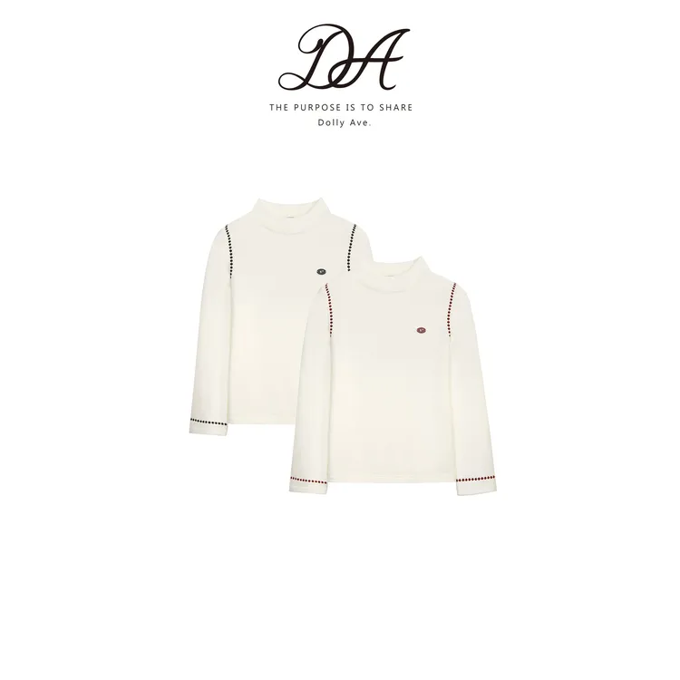 Dolly Ave「黑标系列」高定天丝混纺时尚百搭女童秋冬长袖T恤