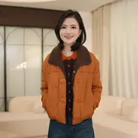 【90白鸭绒】枫竺阿楠anan气质翻领颗粒短款羽绒服秋冬保暖外套