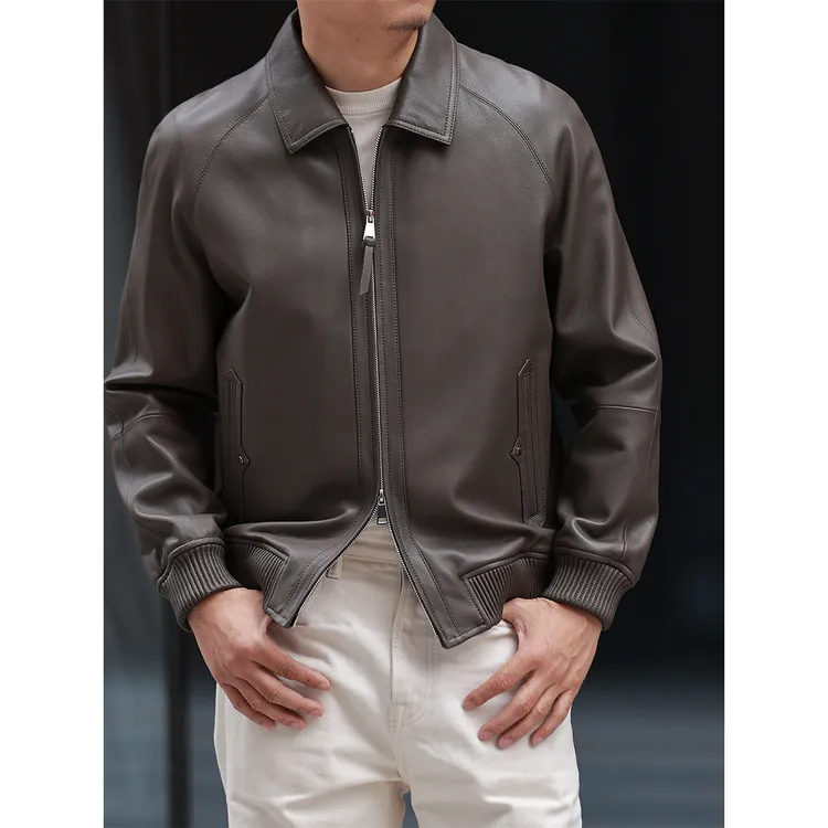 吉松林WEEJI 【西班牙进口小羊皮】真皮皮衣夹克外套男士 “腔调感”