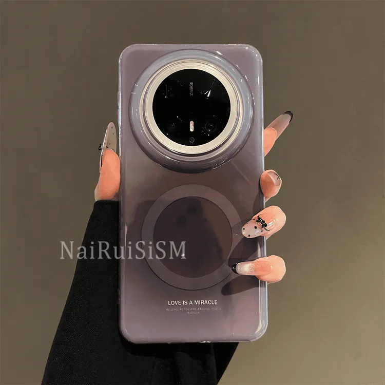 ins风淡粉渐变磁吸适用华为mate70pro手机壳新款高级感60pro/70女