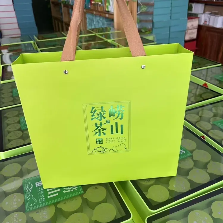 青岛特产崂山绿茶小罐绿茶精致礼盒装250克