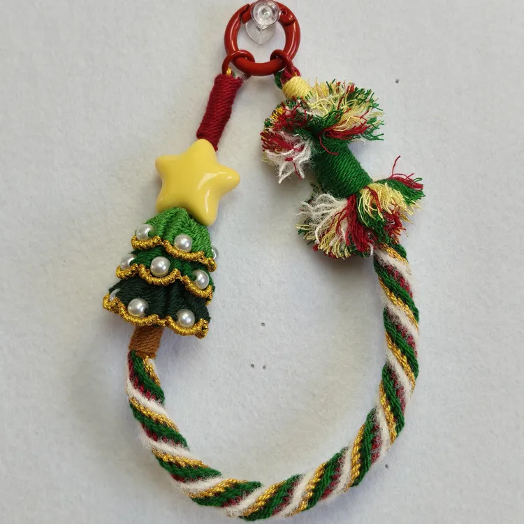 立体圣诞树款式手机绳材料包1套（包含1个32位盘编器+2个手机垫片）