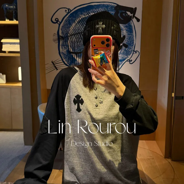 【皮标拼色长袖】CXEL5A209