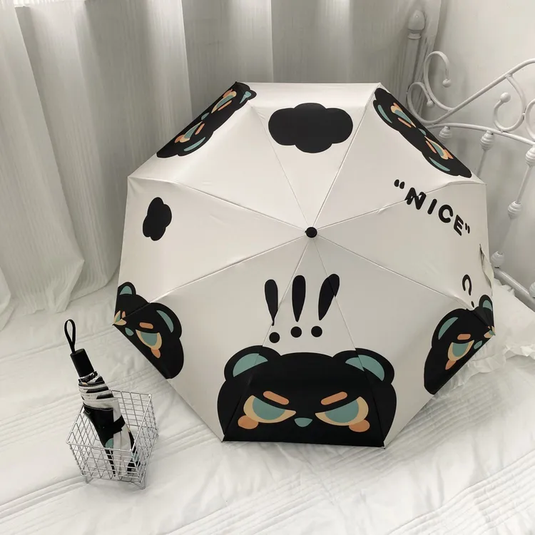 全自动卡通猫雨伞ins小众晴雨两用伞坚固耐用防紫外线遮阳伞