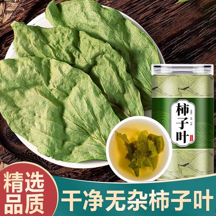 柿子叶中药材柿子叶茶柿叶霜后柿子树叶新鲜干货大片可打柿子叶粉