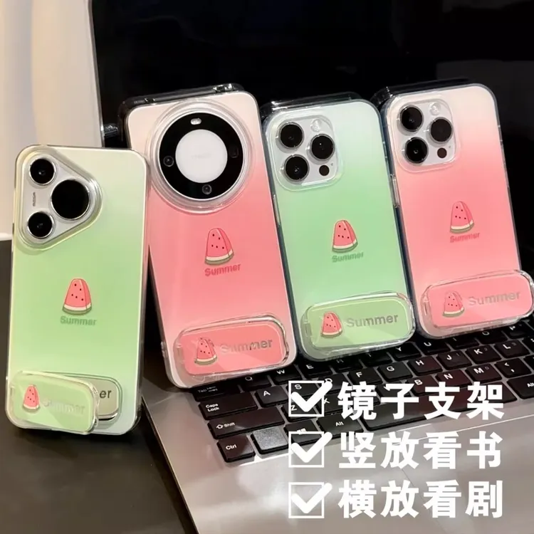 粉色西瓜苹果16手机壳vivox200华为iqooneo9小米opporeno13荣耀