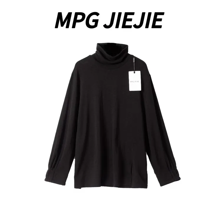 MPG JIEJIE【高光时刻】25秋冬保暖设计基础款高领加绒T恤