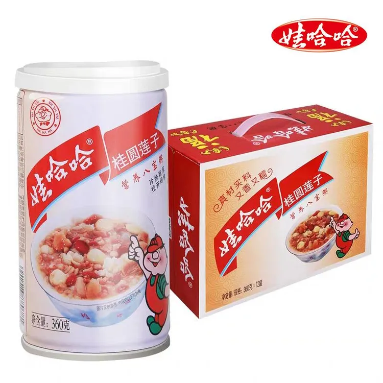 娃哈哈桂圆莲子八宝粥整箱装360g*12罐早餐食品速食方便粥饭即食