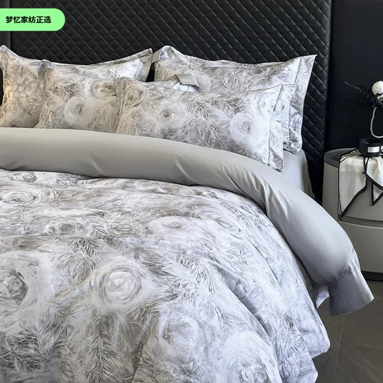 新款2025爆款热销欧式磨新品秘密花园全棉长绒棉印花四件套-4
