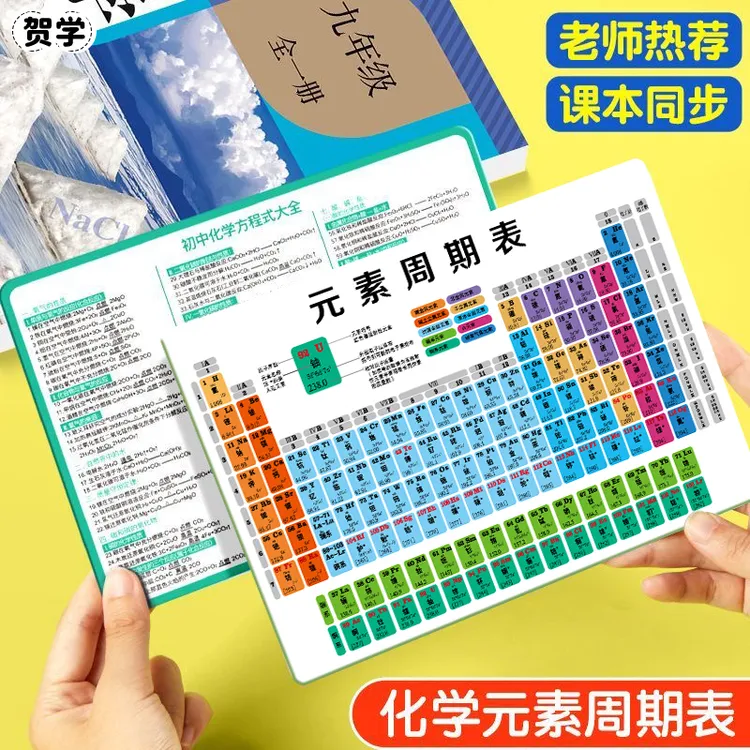 初中化学元素周期表公式卡片初三九年级数学物理英语知识点大全