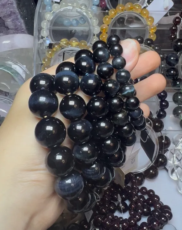 【小微瑕珠宝店】蓝虎眼石（虎睛石）手串  集合链接