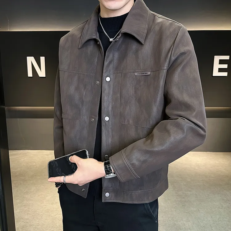 外套男款春秋爆款2025最新款男装痞帅高级感机车休闲轻奢男式夹克