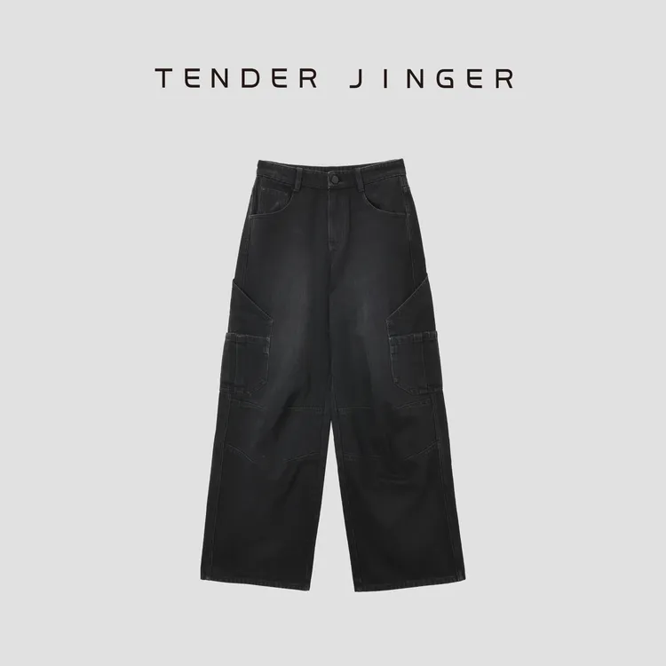 Tender Jinger｜线下专供 时髦先锋帅气口袋工装牛仔裤T53YON291X