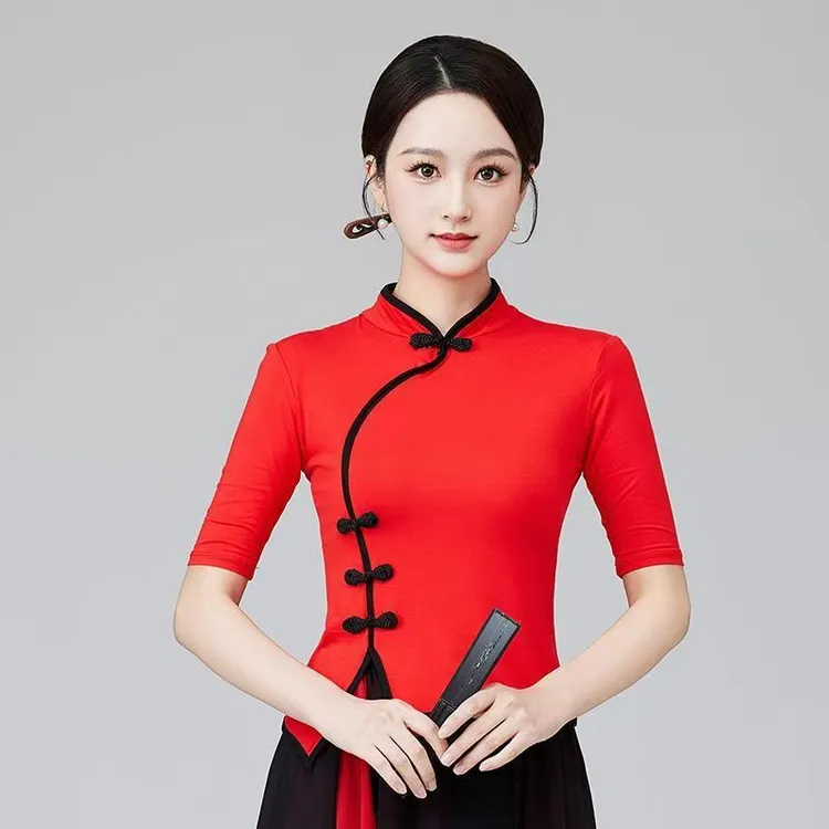 【小芳演绎2店 】中国古典民族舞扇子练功服女纱衣飘逸旗袍