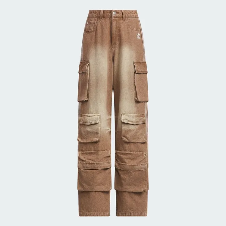 【滔搏联动】adidas阿迪达斯女子IH DENIM CARGO时尚休闲长裤KC5871