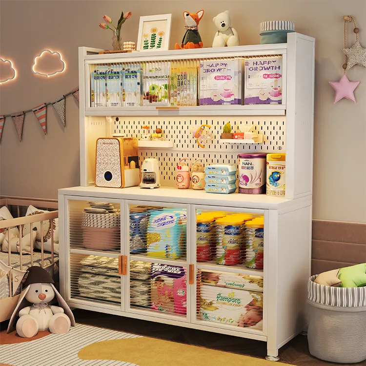 婴儿喂养台宝宝用品置物架落地多层大容量储物柜婴儿消毒柜收纳柜