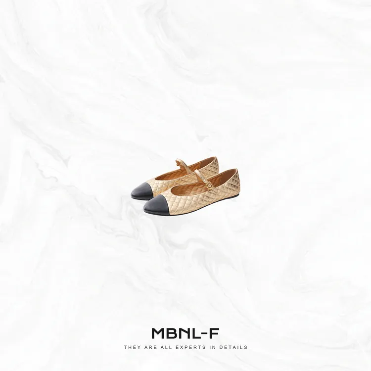 MBNL-F“棱纹珍妮” 100%金属牛皮拼色圆头休闲鞋 秦磊XM-XXZ9072