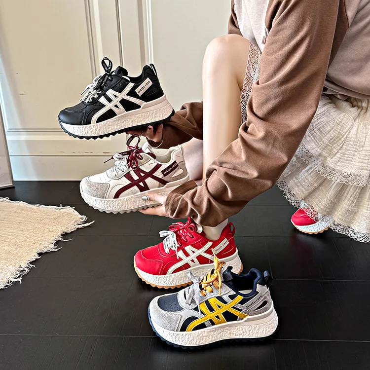 DIETIYA/蝶缇娅2025新款增高厚底阿甘鞋时尚百搭休闲鞋港风运动鞋