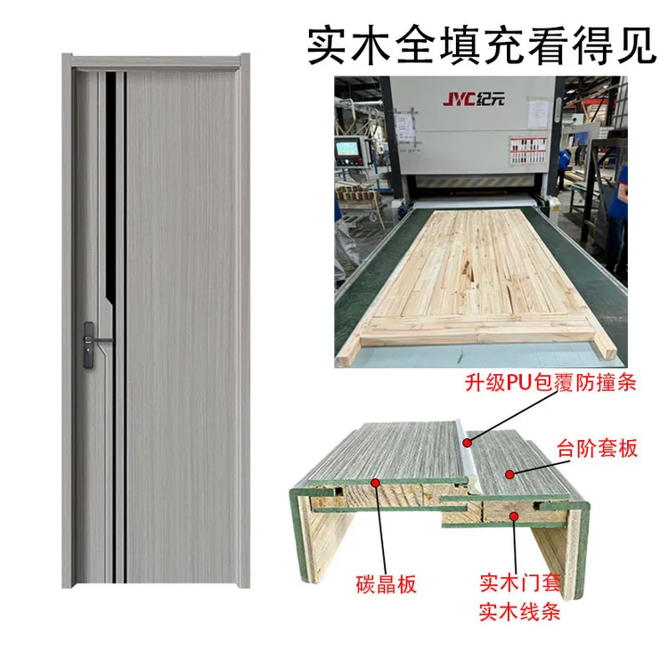 2025新款房间门卧室门碳晶免漆门室内门实木门整套门厂家直销定制