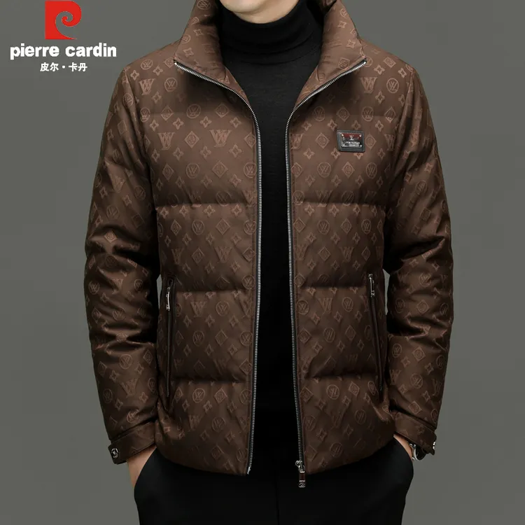 皮尔卡丹冬季立领羽绒服男时尚短款冬装加厚保暖新款防风防寒外套
