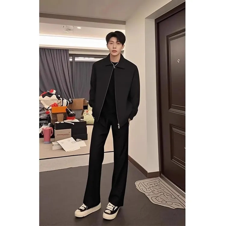 cleanfit穿搭微喇西裤男款秋季高街vibe痞帅裤子美式潮牌直筒裤