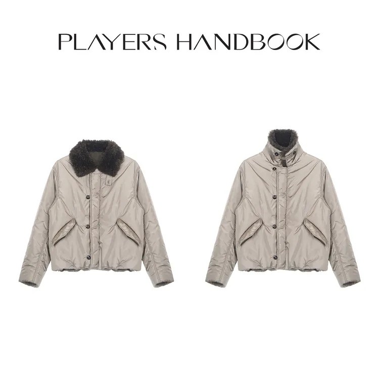 PH 《宇航员》冬季氛围感拼接毛领骆驼绒时髦休闲棉服外套 PH6192