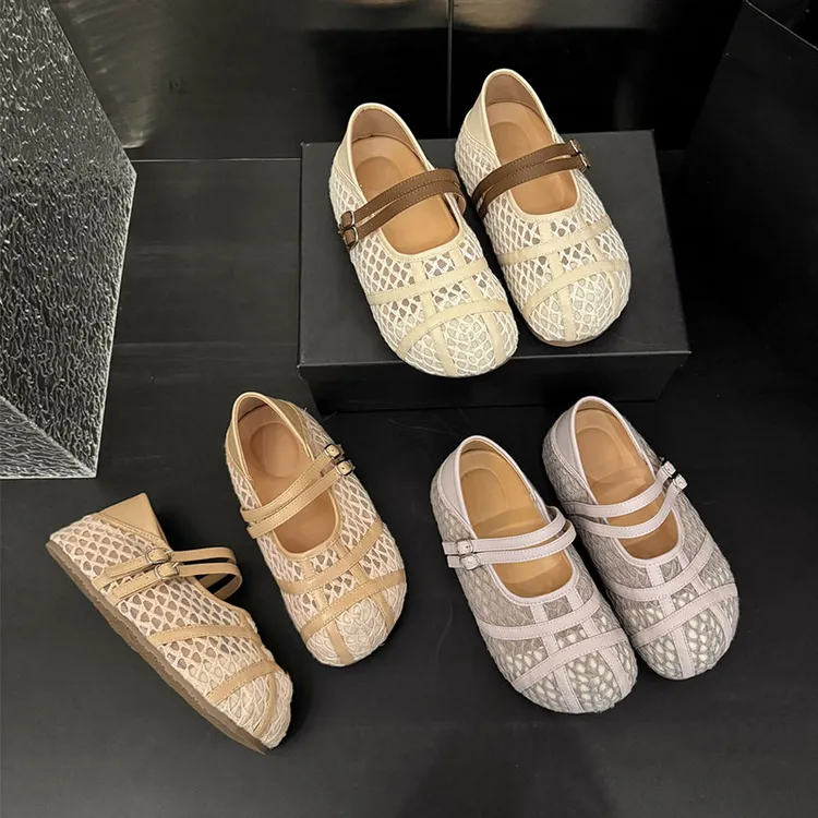 玛丽珍女鞋女款夏季爆款百搭内增高单鞋2025新款网面透气镂空凉鞋