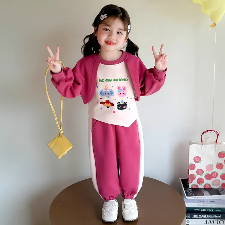 女童秋装套装2025新款4-6岁幼儿园潮款小童女宝春秋季洋气两件套