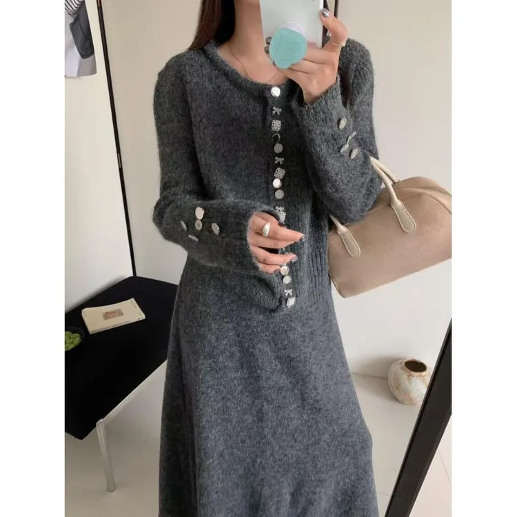 0489【耀眼多扣】法式学院风通勤慵懒风时尚套装女装时尚上衣开衫女