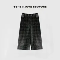 【格纹】冬季新款羊毛轻奢百搭格子休闲裤 YK134