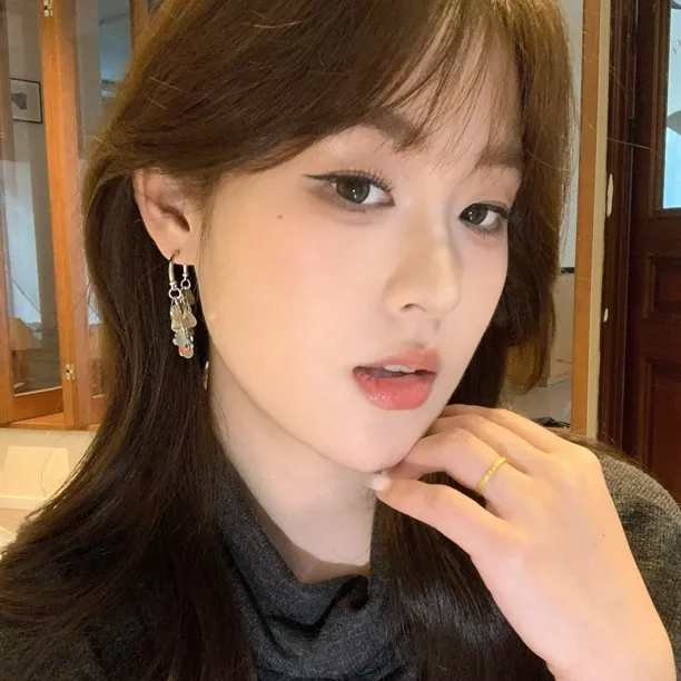 合金耳饰 爆闪圆片流苏耳坠耳环小众设计感2025年新款耳钉耳饰女