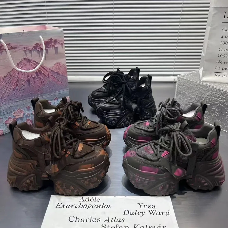 【琪】【加绒/单里】2025年秋冬新款增高老爹鞋女超火加绒厚底休闲鞋