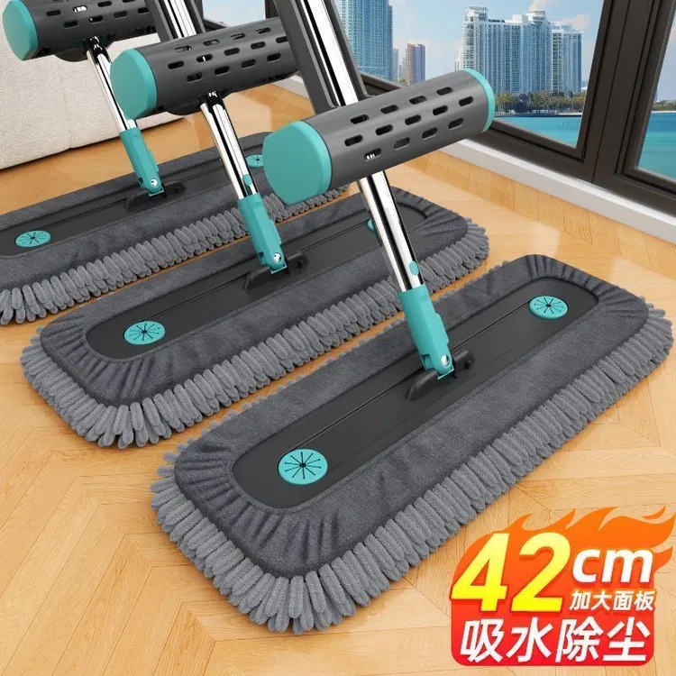 2025加厚雪尼尔免手洗平板拖把家用专用懒人墩布保洁拖地大号吸水