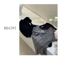 入夏梧桐 裸感T 夏季休闲百搭宽松圆领纯色简约时尚气质短袖T恤